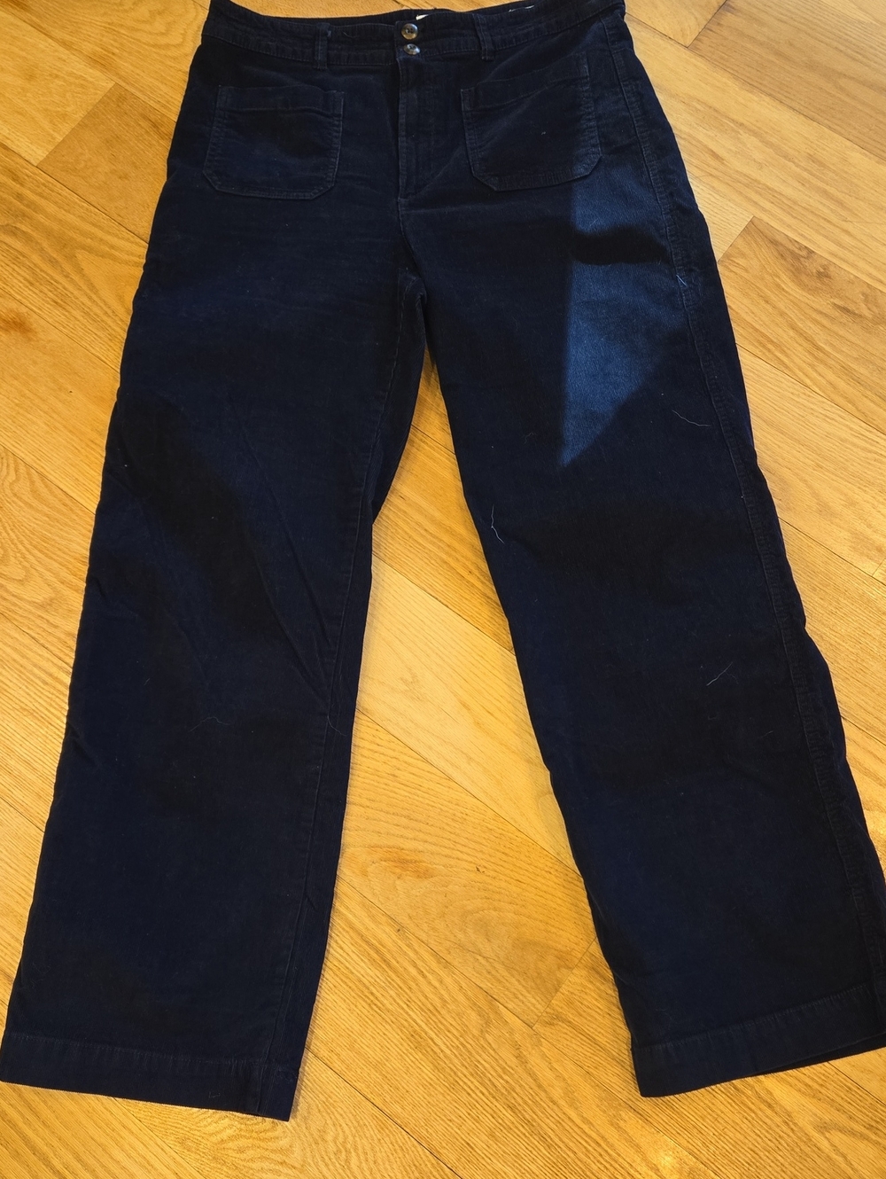 GAP ▪︎ Women's Navy Wide-Leg Corduroy Jeans